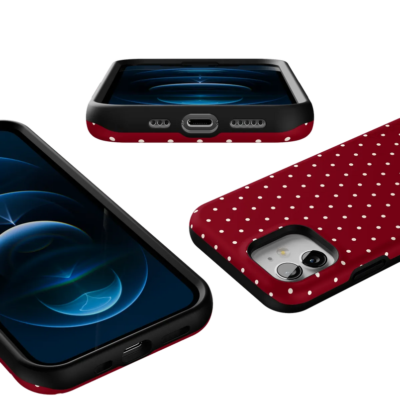 On the Dot | Maroon Polka Dot Case