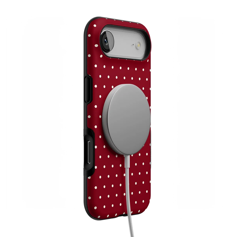 On the Dot | Maroon Polka Dot Case