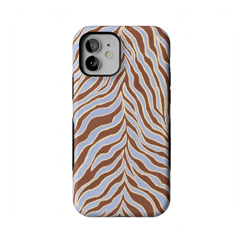Untamed | Brown & Blue Zebra Case - iPhone 12