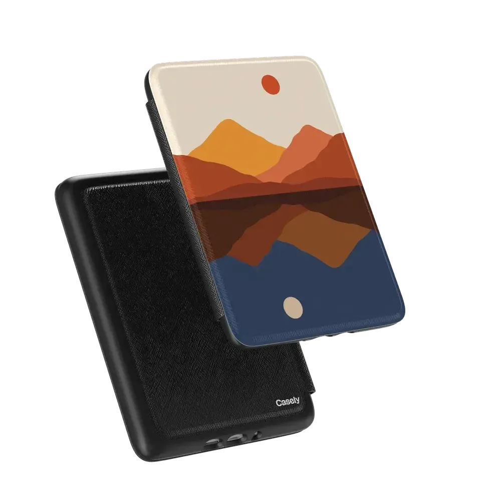 Opposites Attract Day & Night Colorblock Mountains Kindle Case - Thumbnail 2
