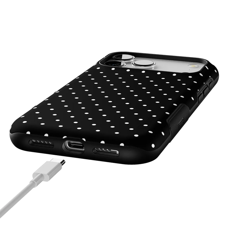 On the Dot | Black Polka Dot Case