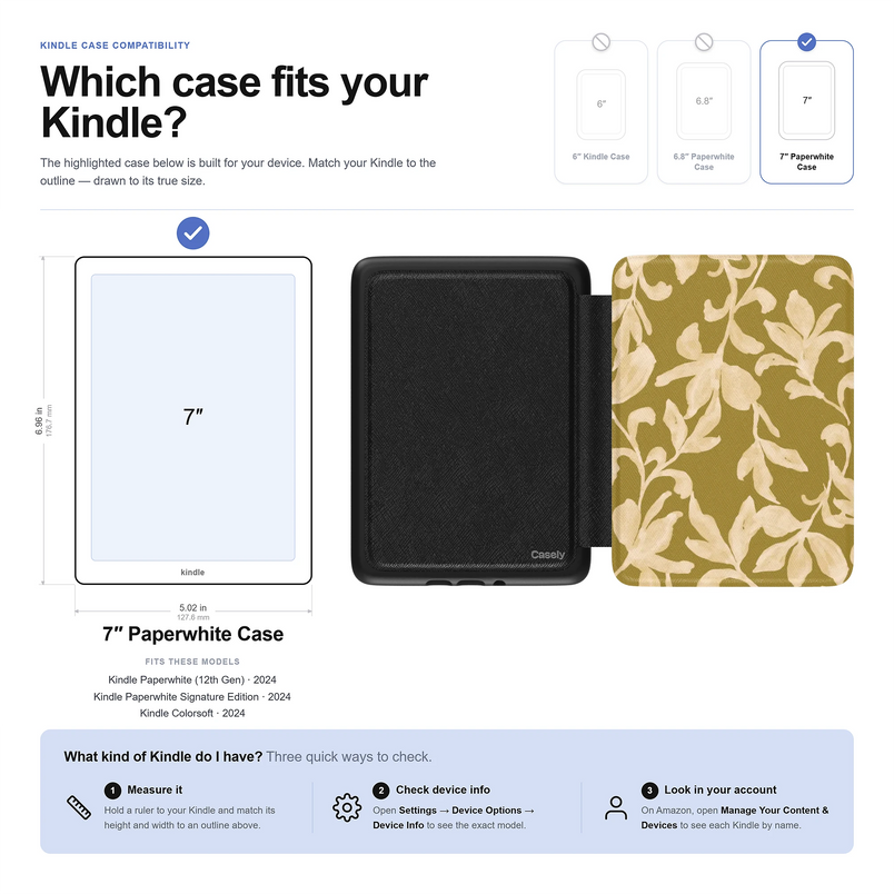 Dust & Bloom | Vintage Floral Kindle Case