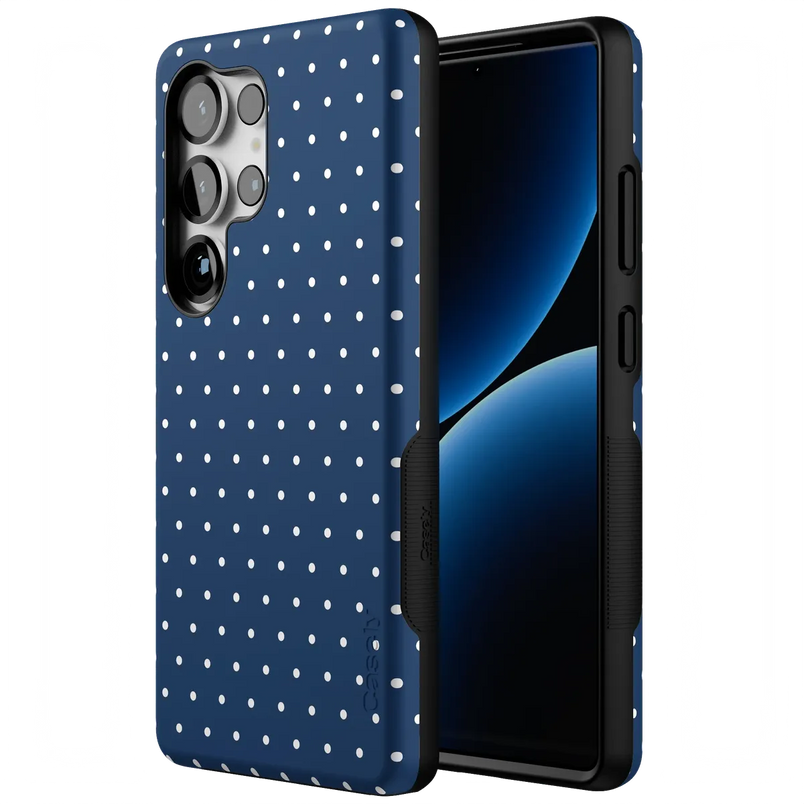 On the Dot | Navy Polka Dot Case