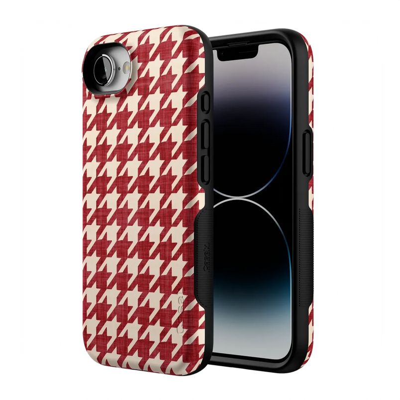 Scarlet Stitch | Red Houndstooth Case