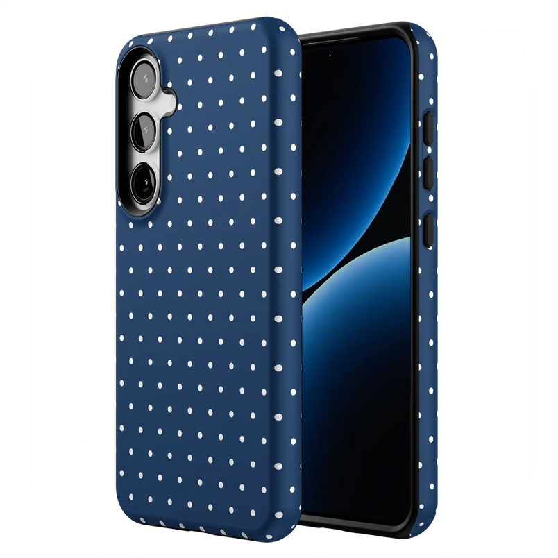 On the Dot | Navy Polka Dot Case