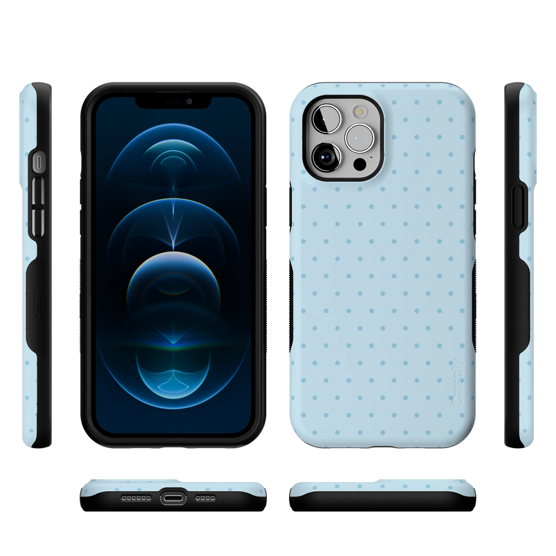 On the Dot | Blue Monochrome Polka Dot Case