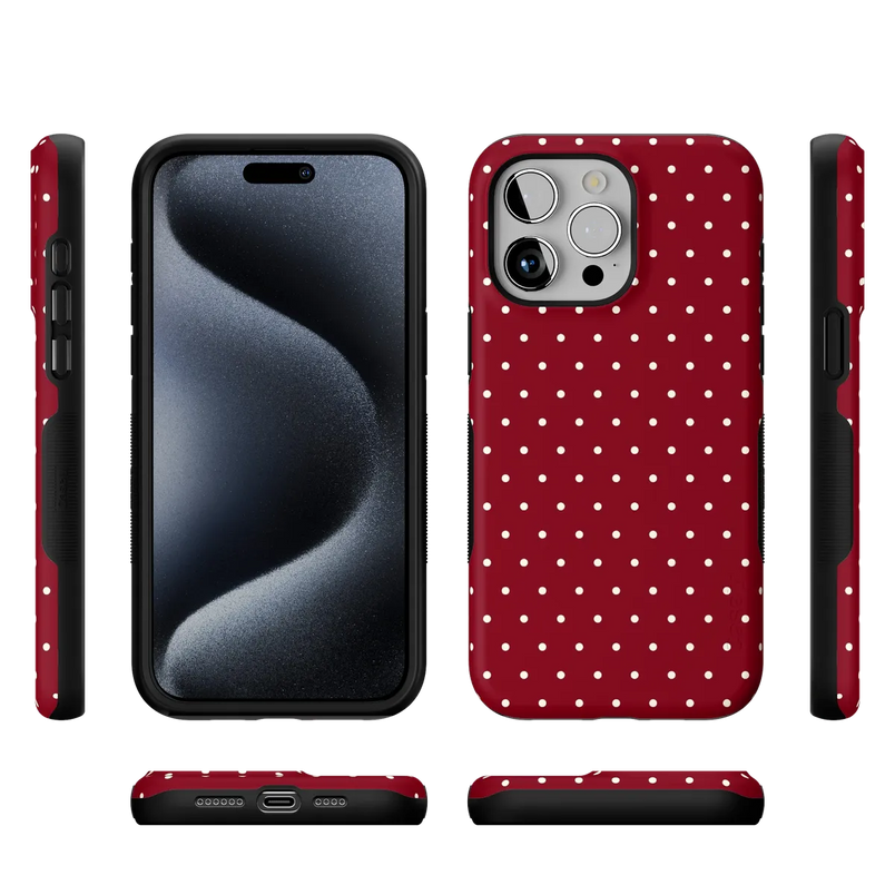 On the Dot | Maroon Polka Dot Case