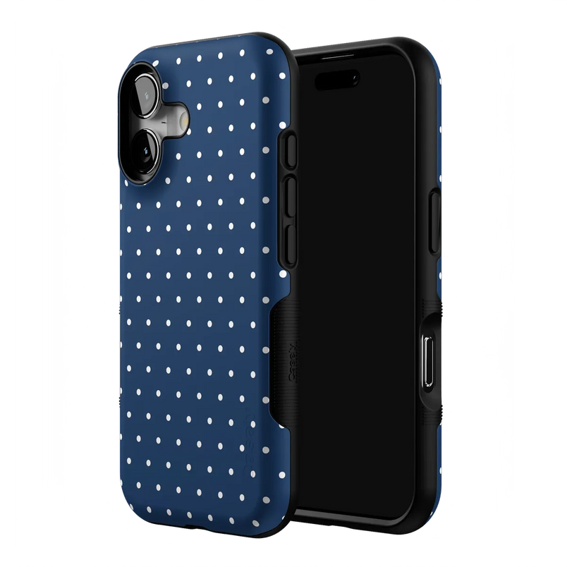 On the Dot | Navy Polka Dot Case