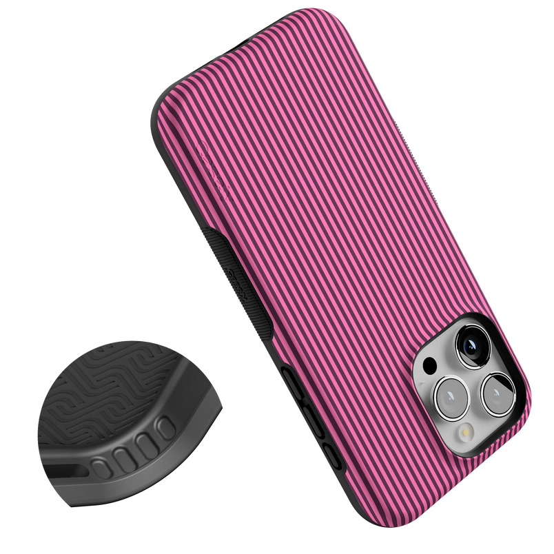 Stripes and the City | Pink & Purple Pinstripe Case