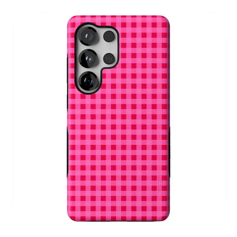 Sweet Jam | Hot Pink Gingham Case - Galaxy S25 Ultra