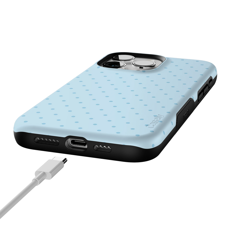 On the Dot | Blue Monochrome Polka Dot Case