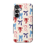 American Girlie | Red White & Blue Bows Case - Galaxy S25 Plus