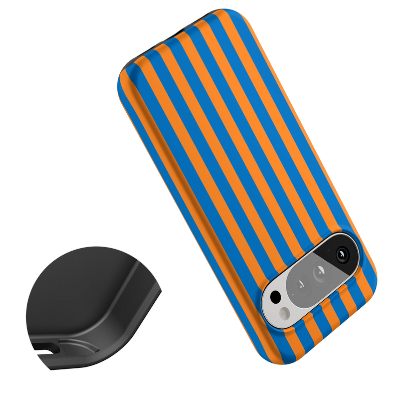 Go New York | Blue & Orange Stripes Case