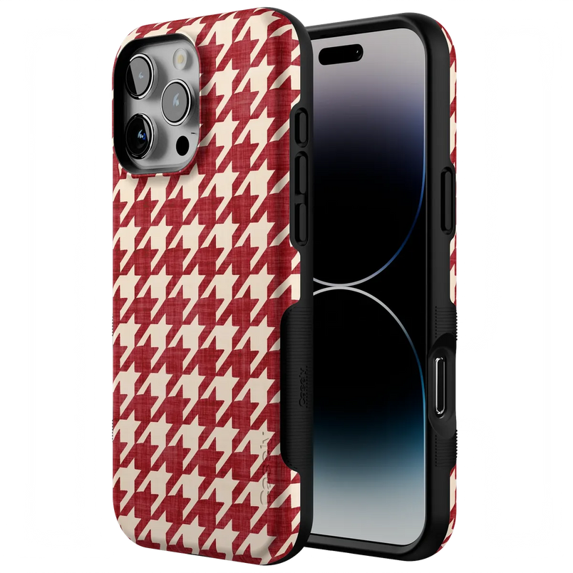 Scarlet Stitch | Red Houndstooth Case