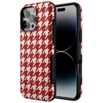 Scarlet Stitch | Red Houndstooth Case