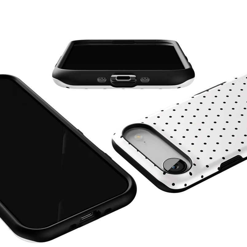 On the Dot | White Polka Dot Case