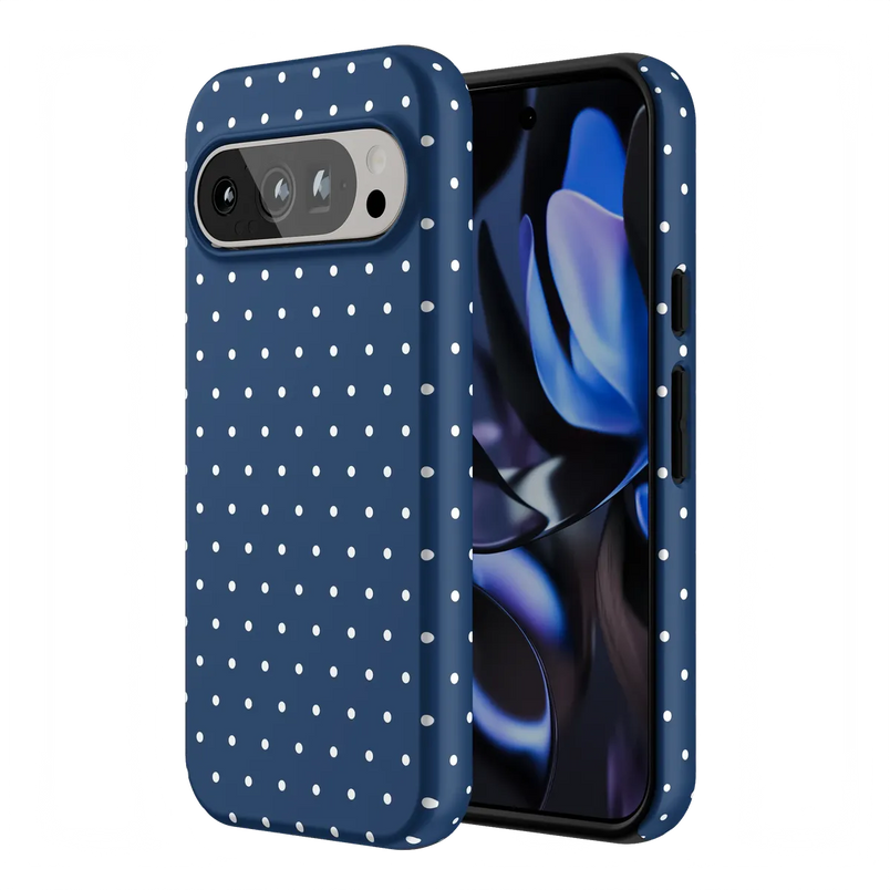On the Dot | Navy Polka Dot Case