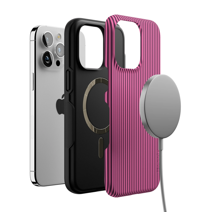 Stripes and the City | Pink & Purple Pinstripe Case
