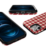 Scarlet Stitch | Red Houndstooth Case