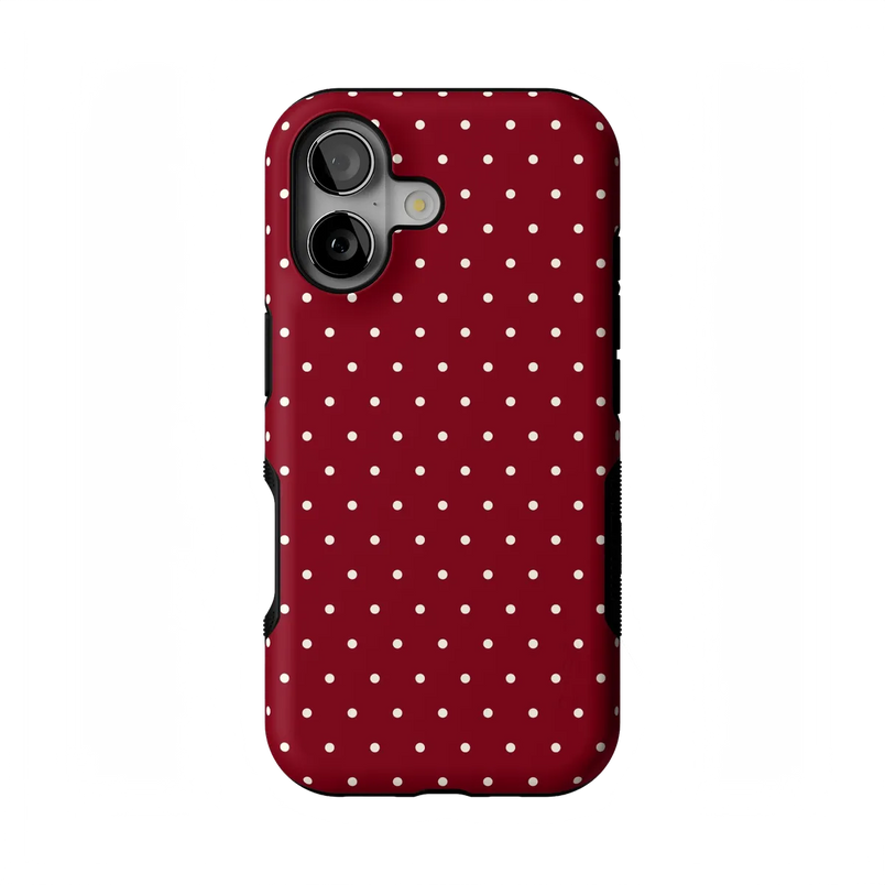 On the Dot | Maroon Polka Dot Case