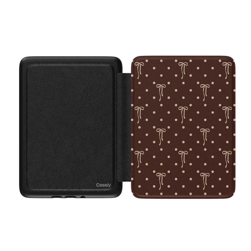 Teddy Bows | Brown Polka Dot Kindle Case