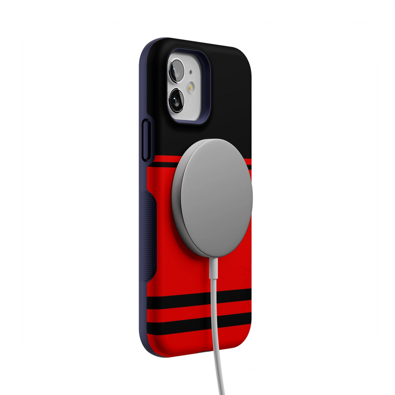 Storm Warning | Black & Red Stripes Case
