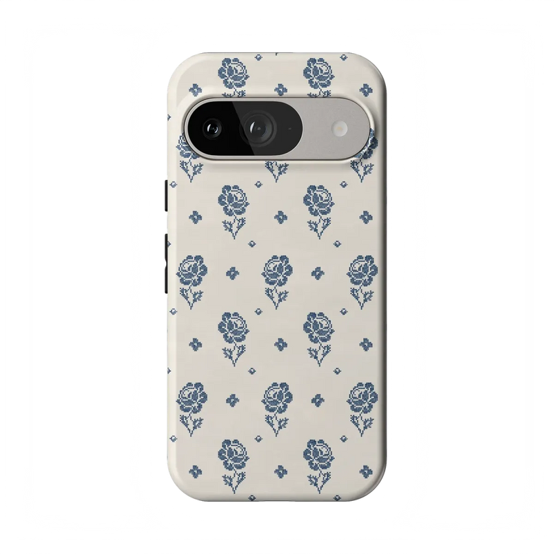 Seaside Stitch | Vintage Roses Case - Google Pixel 9