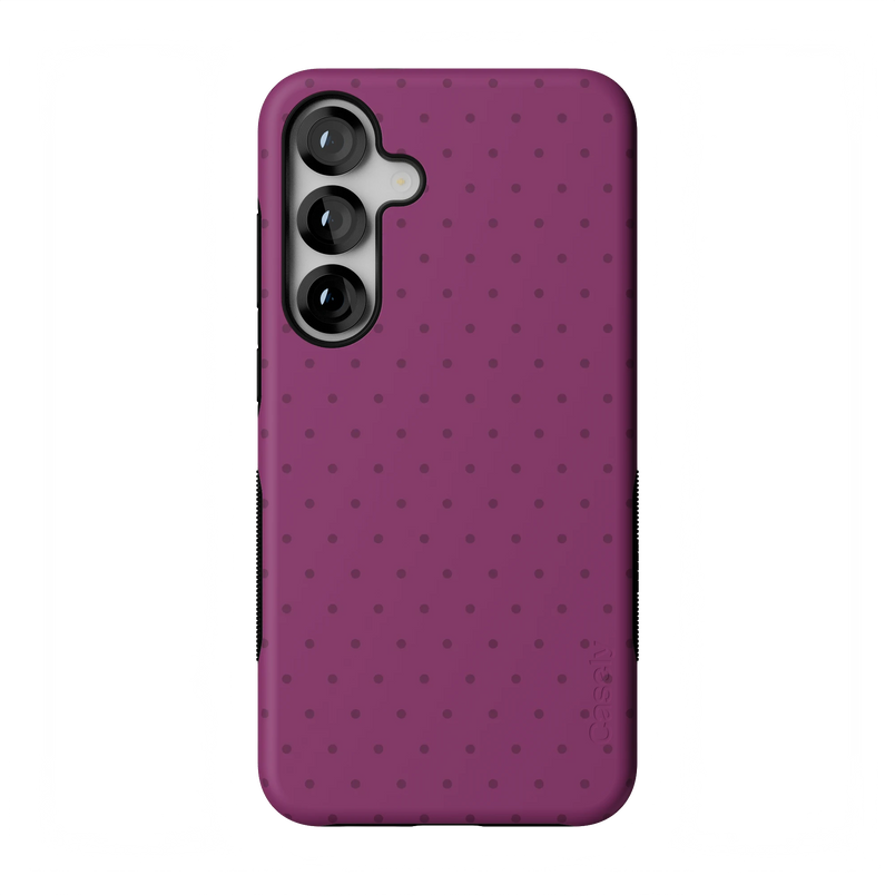 On the Dot | Plum Polka Dot Case - Galaxy S25 Plus