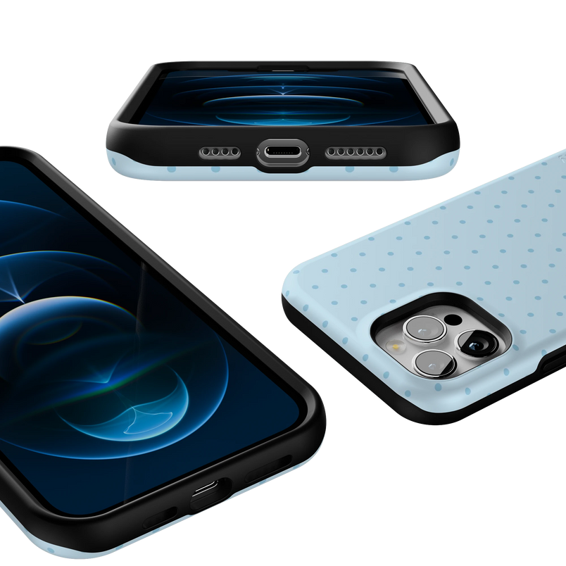 On the Dot | Blue Monochrome Polka Dot Case
