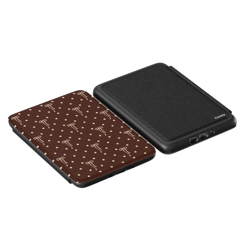 Teddy Bows | Brown Polka Dot Kindle Case
