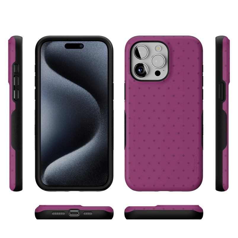 On the Dot | Plum Polka Dot Case