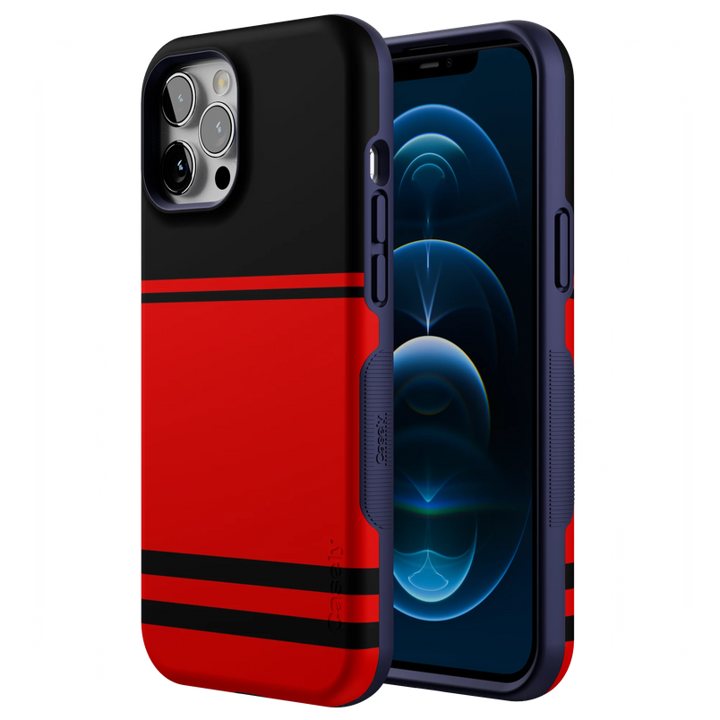 Storm Warning | Black & Red Stripes Case
