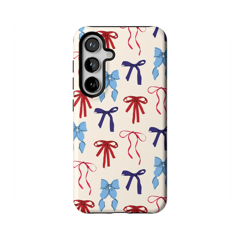 American Girlie | Red White & Blue Bows Case - Galaxy S24