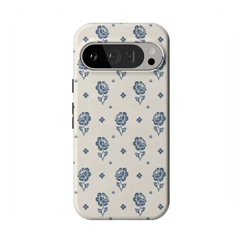Seaside Stitch | Vintage Roses Case - Google Pixel 9 Pro
