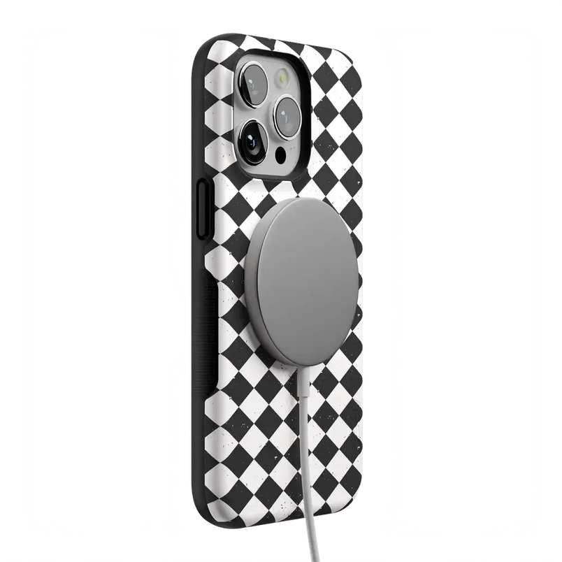 Salem's Hex | Black & White Checkered Case