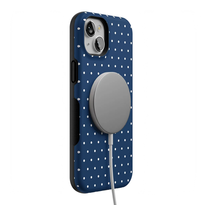 On the Dot | Navy Polka Dot Case