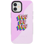 YOU DO YOU | Purple Print iPhone Case iPhone Case get.casely Bold iPhone 12 Mini 