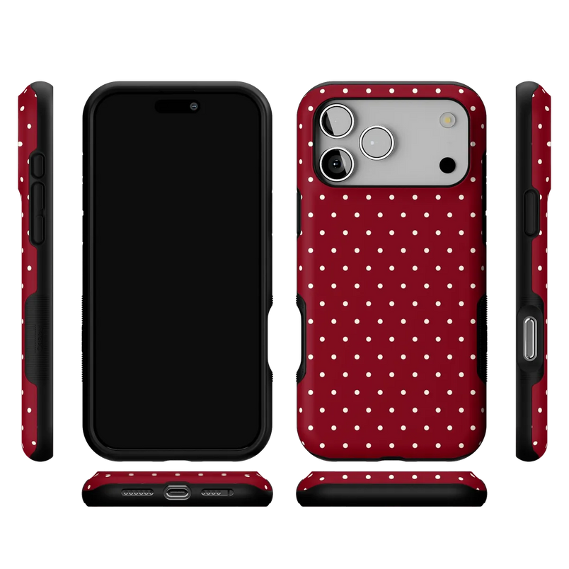 On the Dot | Maroon Polka Dot Case