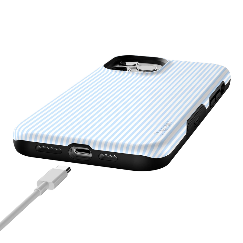 Stripes and the City | Light Blue Pinstripe Case