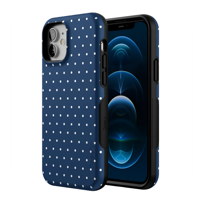 On the Dot | Navy Polka Dot Case