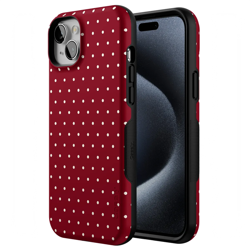 On the Dot | Maroon Polka Dot Case