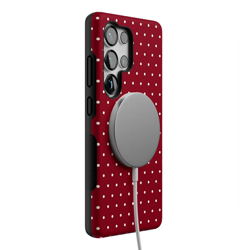 On the Dot | Maroon Polka Dot Case
