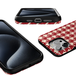 Scarlet Stitch | Red Houndstooth Case