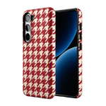 Scarlet Stitch | Red Houndstooth Case