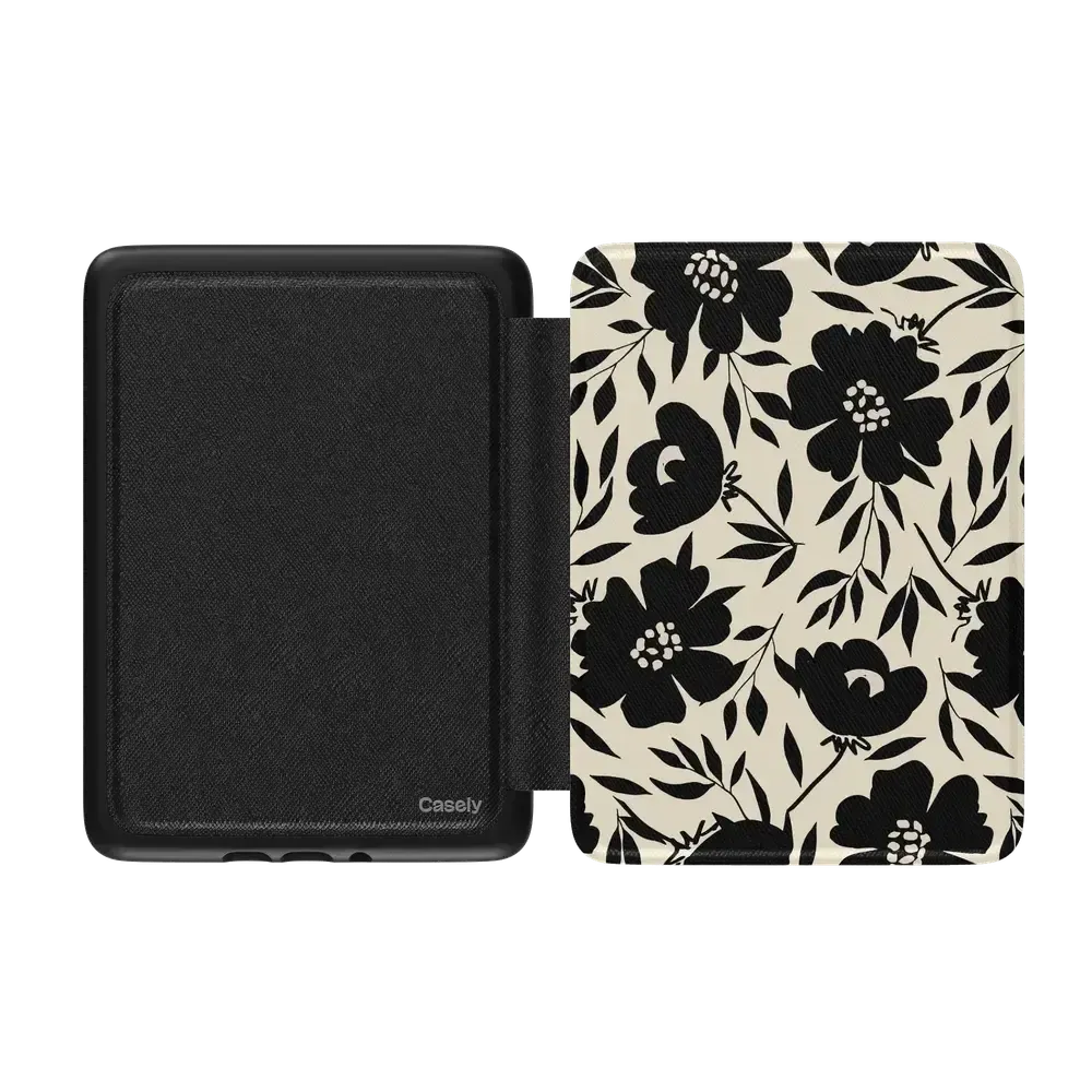 Dark Fantasy Contrast Floral Kindle Case