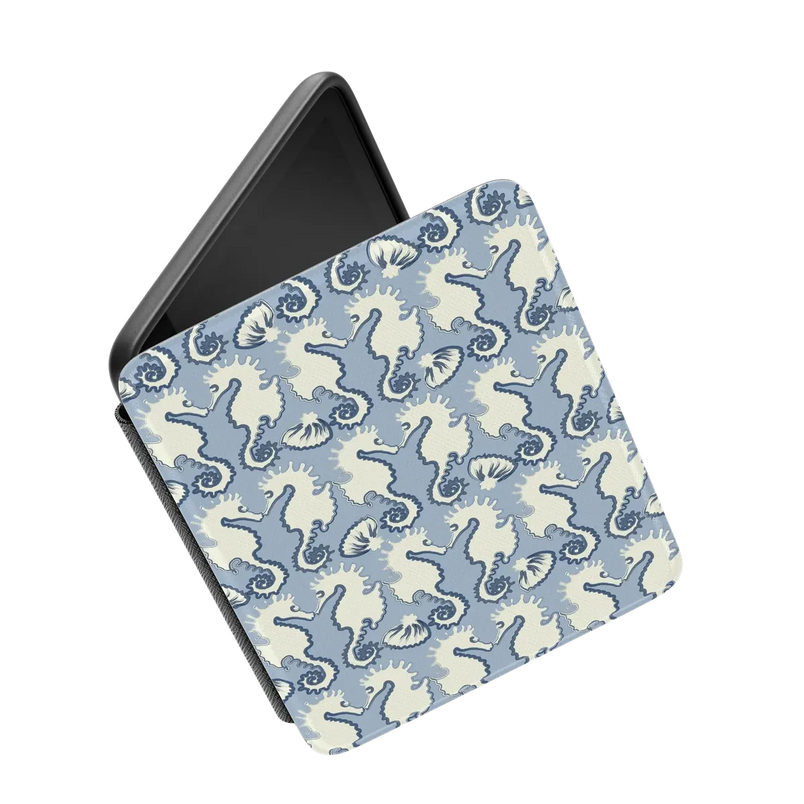 Seahorse Drift | Coastal Blues Kindle Case
