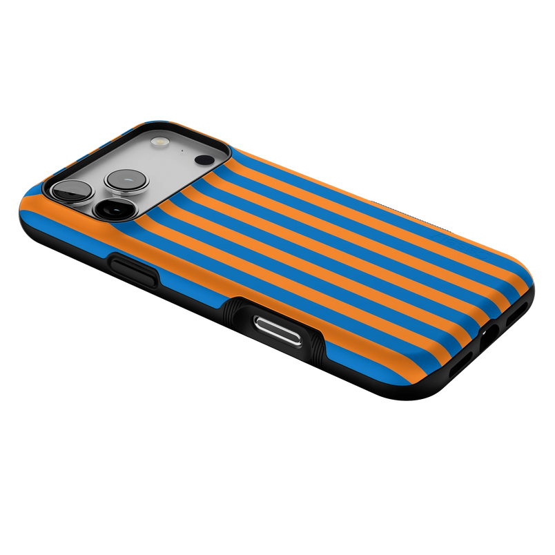 Go New York | Blue & Orange Stripes Case