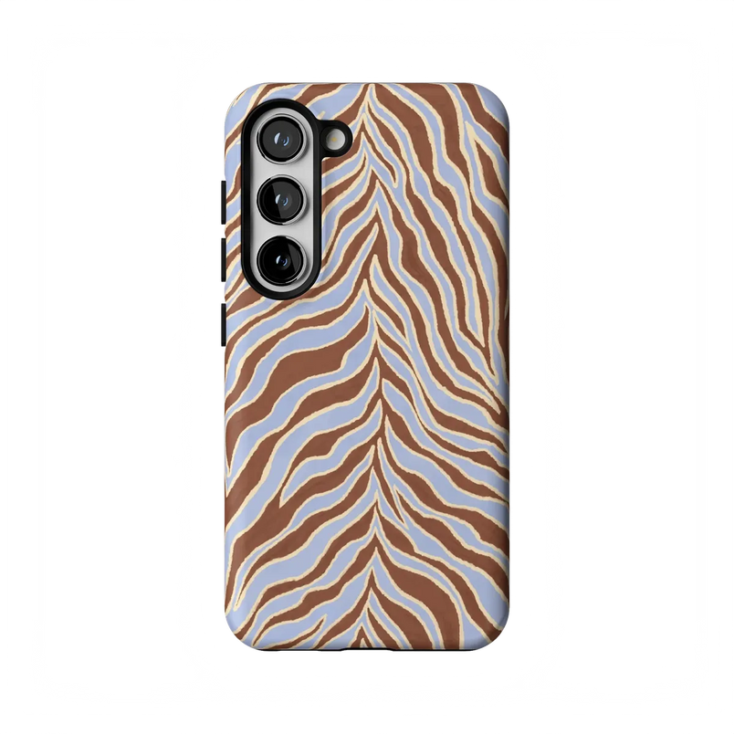 Untamed | Brown & Blue Zebra Case - Galaxy S23