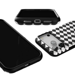 Salem's Hex | Black & White Checkered Case
