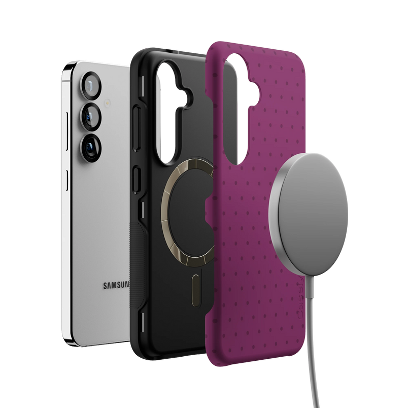 On the Dot | Plum Polka Dot Case